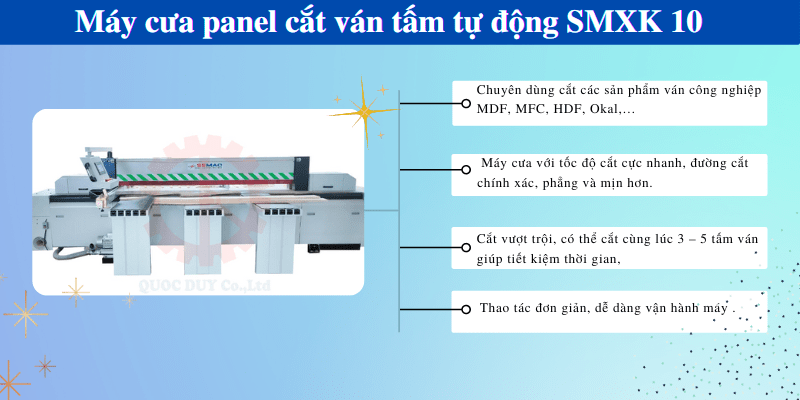 máy cưa panel cắt ván tấm tự động smxk10 tổng hợp máy cưa panel saw cắt ván công nghiệp | SEMAC